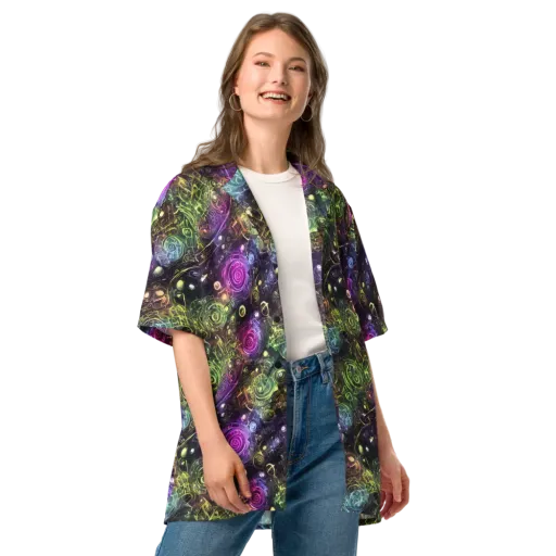 Neon Rosarium on a Button Shirt