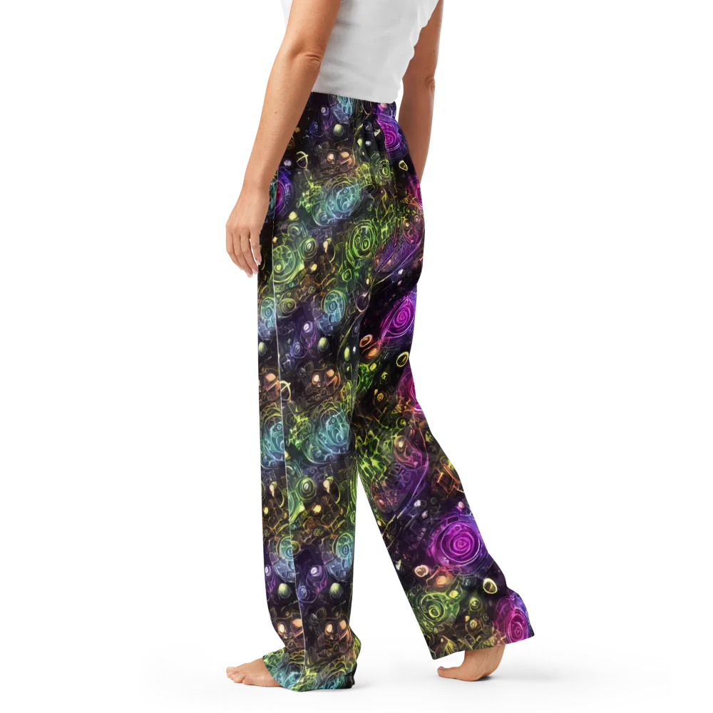 Neon Rosarium on Women's Pajama Pants — Left