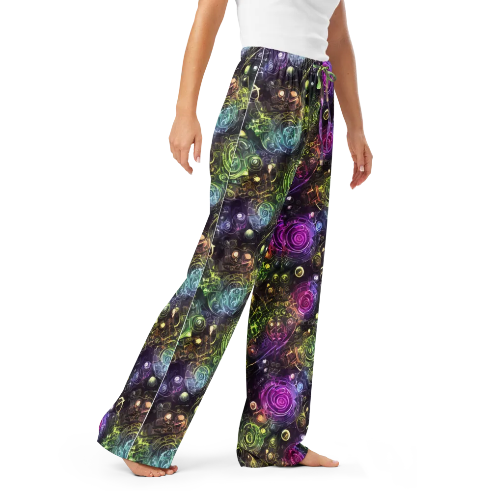 Neon Rosarium on Women's Pajama Pants — Right Front