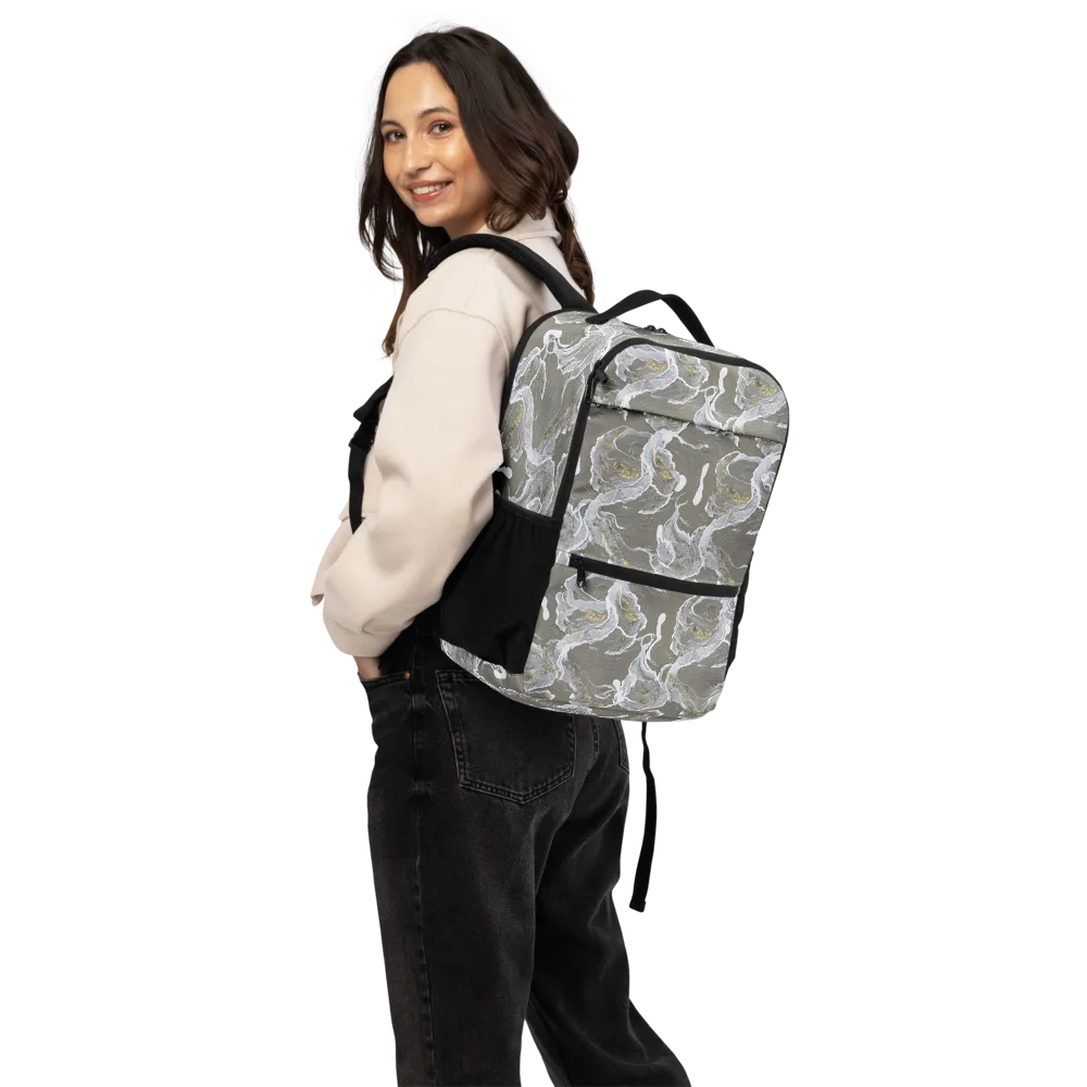 Gilded Koi on Utility Backpack — Back
