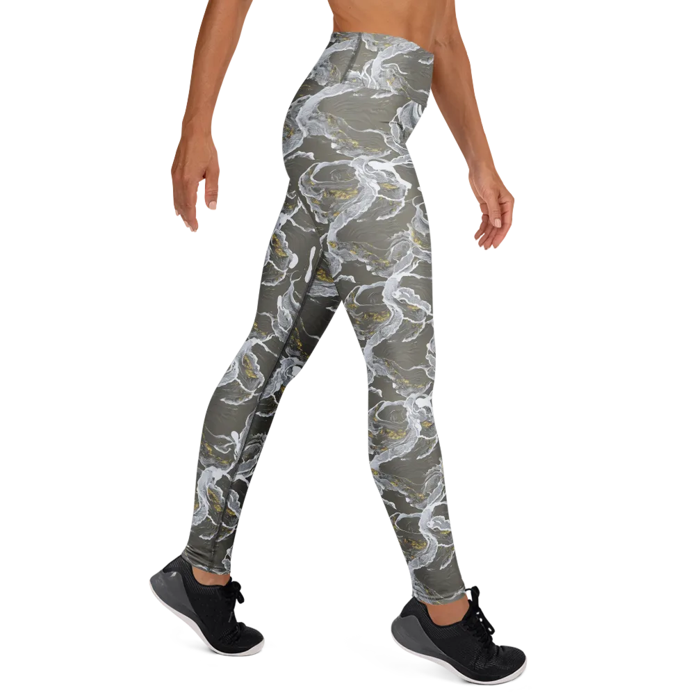 Gilded Koi on Yoga Leggings — Right