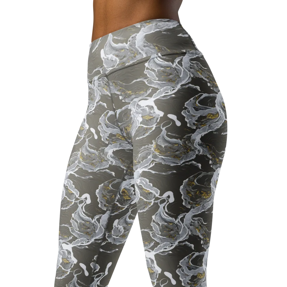 Gilded Koi on Yoga Leggings — Left Front