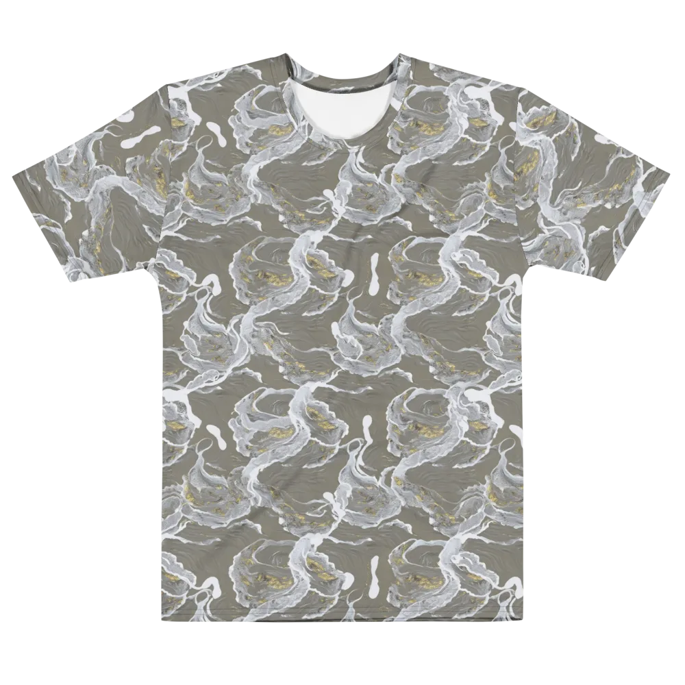 Gilded Koi on Men's Cotton Crew Neck T-Shirt — Front