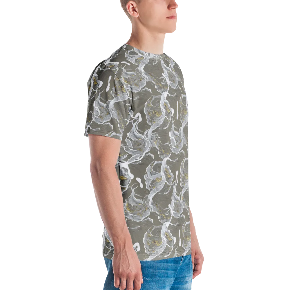 Gilded Koi on Men's Crew Neck T-Shirt — Right
