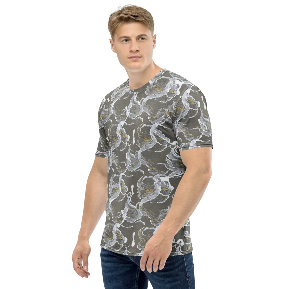 Gilded Koi on Men's Crew Neck T-Shirt — Left