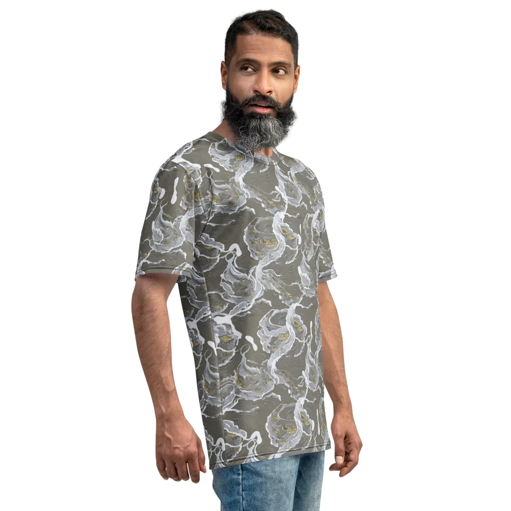 Gilded Koi on Men's Crew Neck T-Shirt — Right