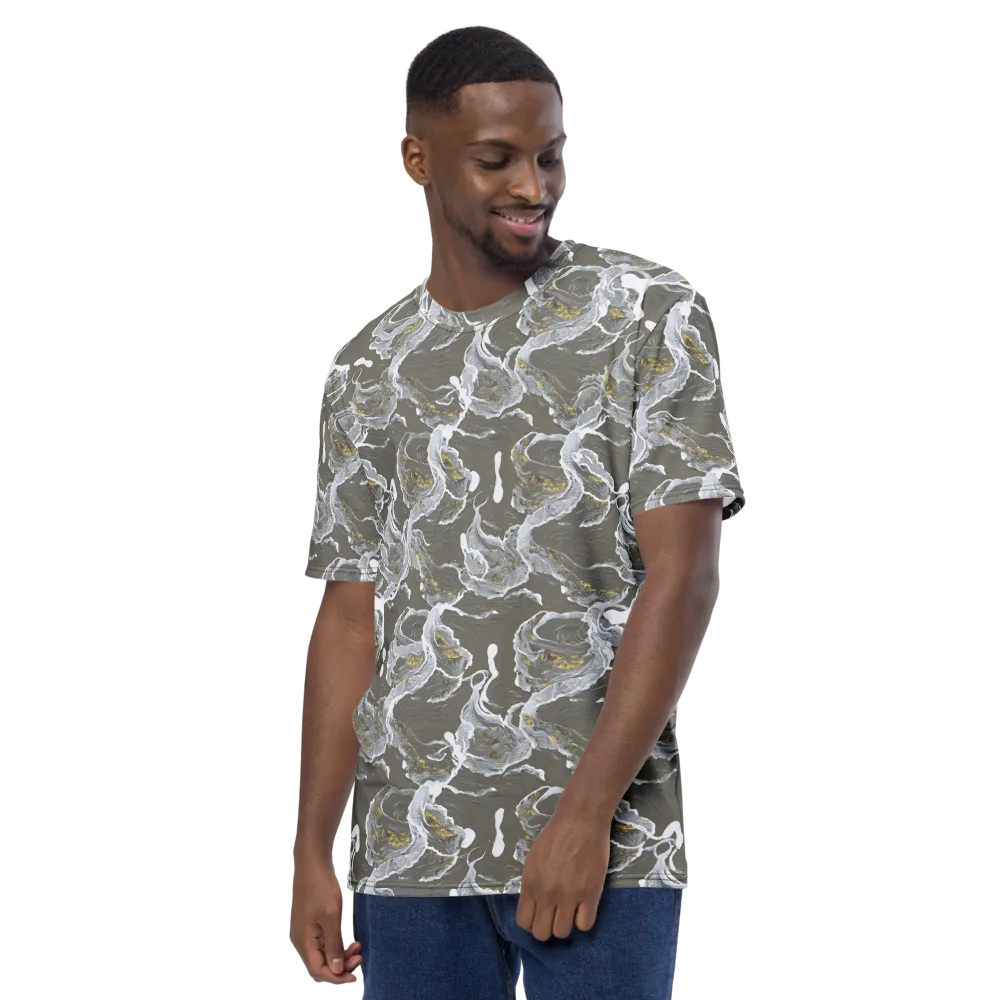 Gilded Koi on Men's Crew Neck T-Shirt — Left