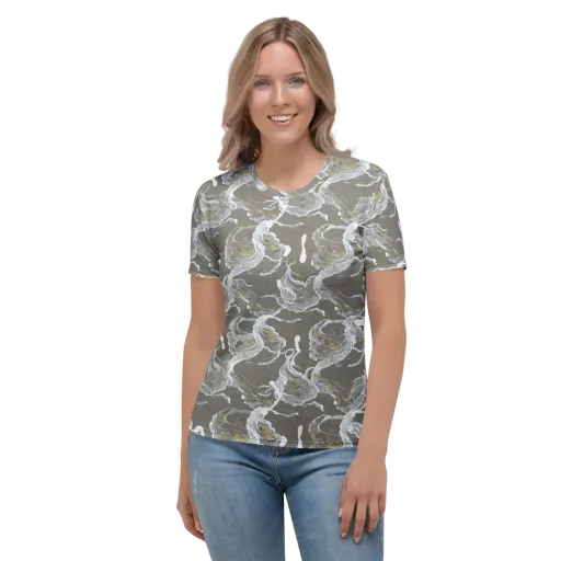 Gilded Koi on a Women's Crew Neck T-Shirt