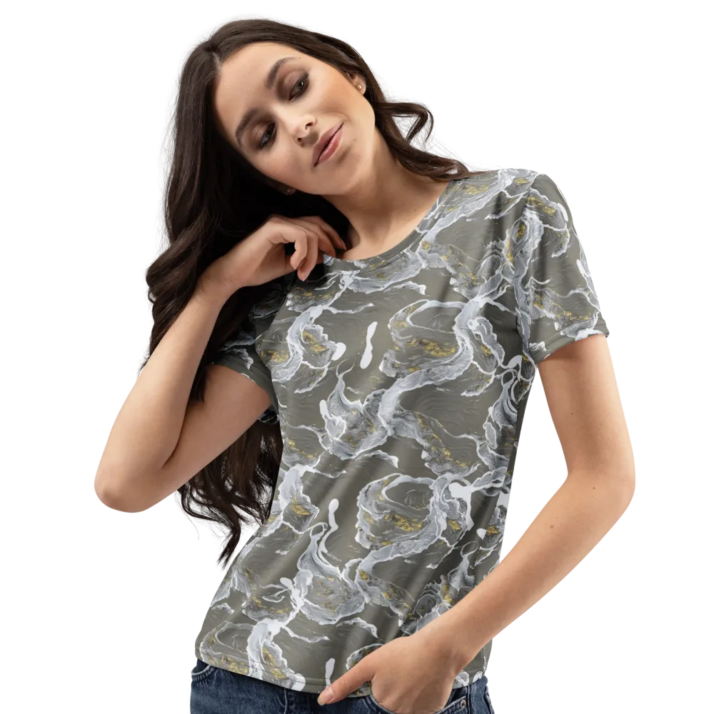 Gilded Koi on Women's Crew Neck T-Shirt — Left Front
