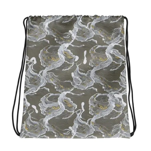 Gilded Koi on a Drawstring Bag