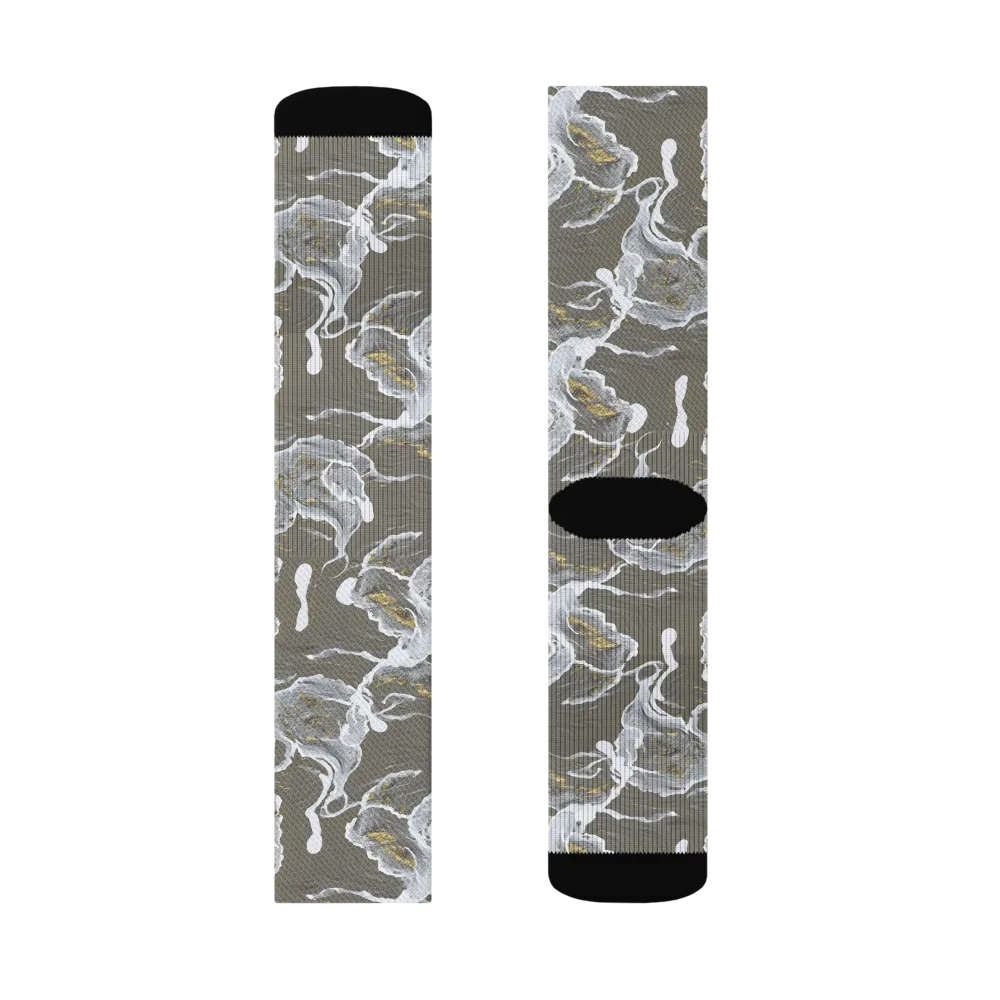 Gilded Koi on Socks — Left Sock