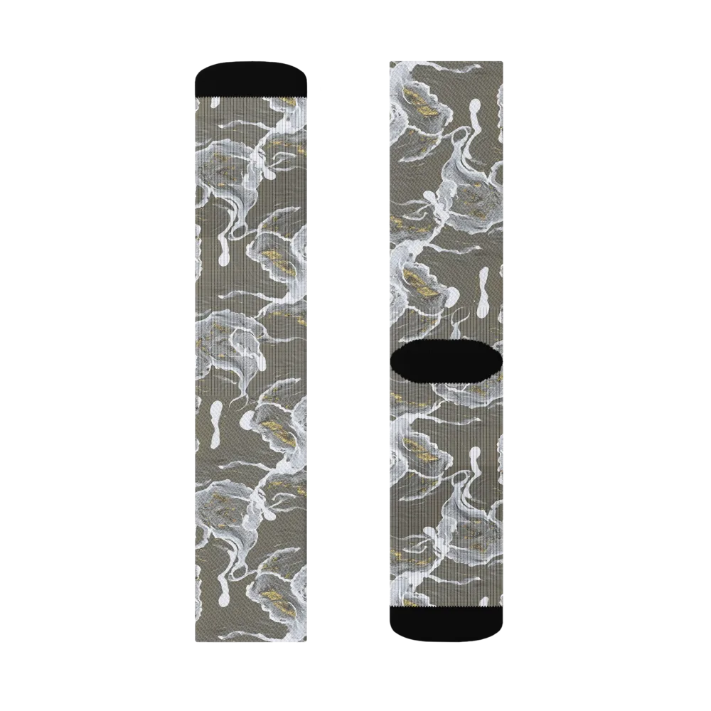 Gilded Koi on Socks — Right Sock