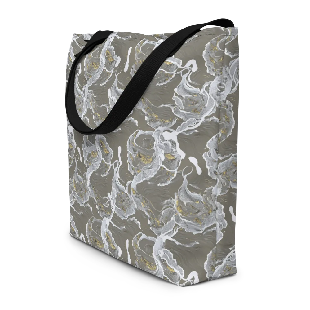 Gilded Koi on Large Tote Bag W/ Pocket — Front