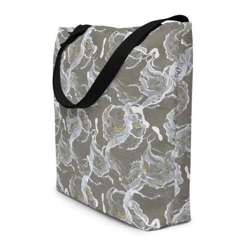 Gilded Koi on a Large Tote Bag W/ Pocket