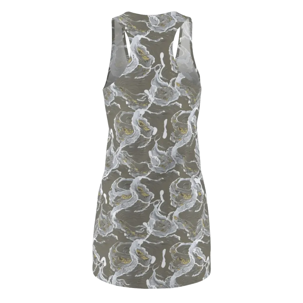 Gilded Koi on Racerback Dress — Back