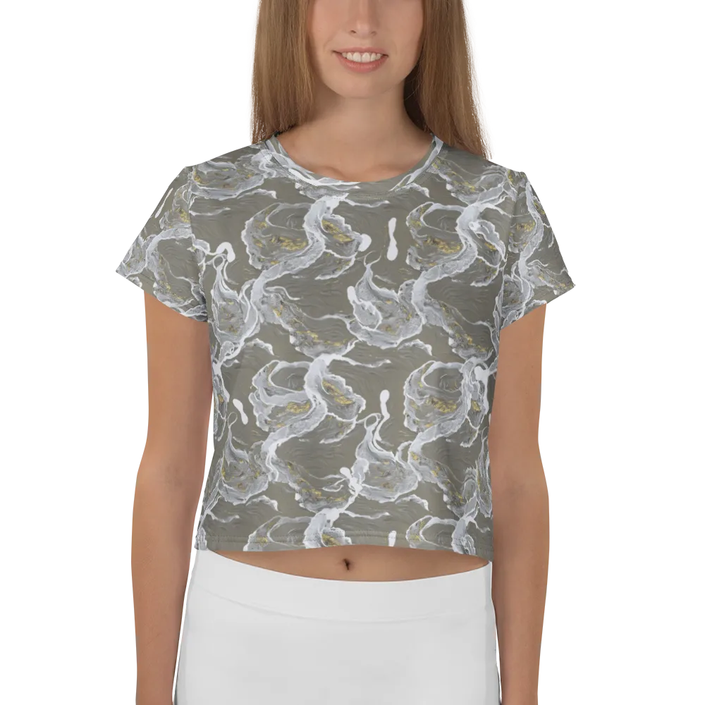 Gilded Koi on Crop Tee — Front