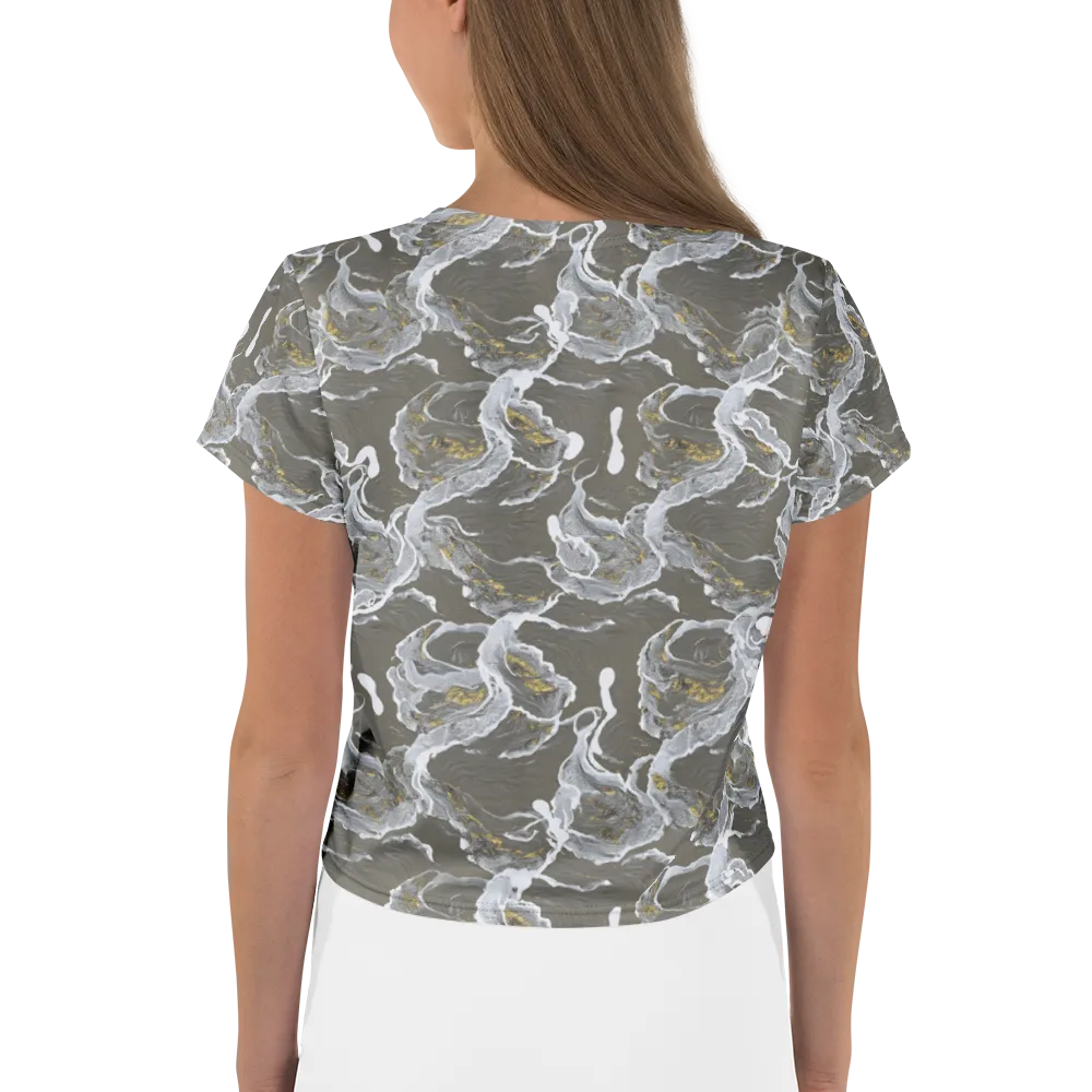 Gilded Koi on Crop Tee — Back
