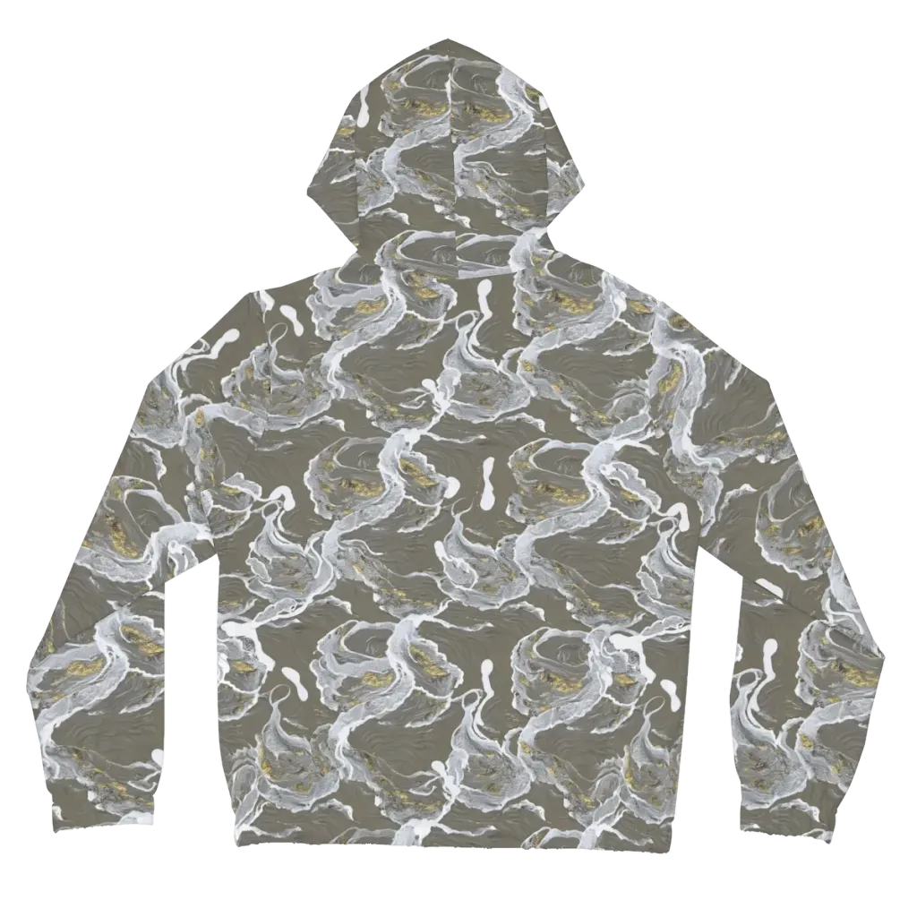 Gilded Koi on Women's Full-Zip Hoodie — Back