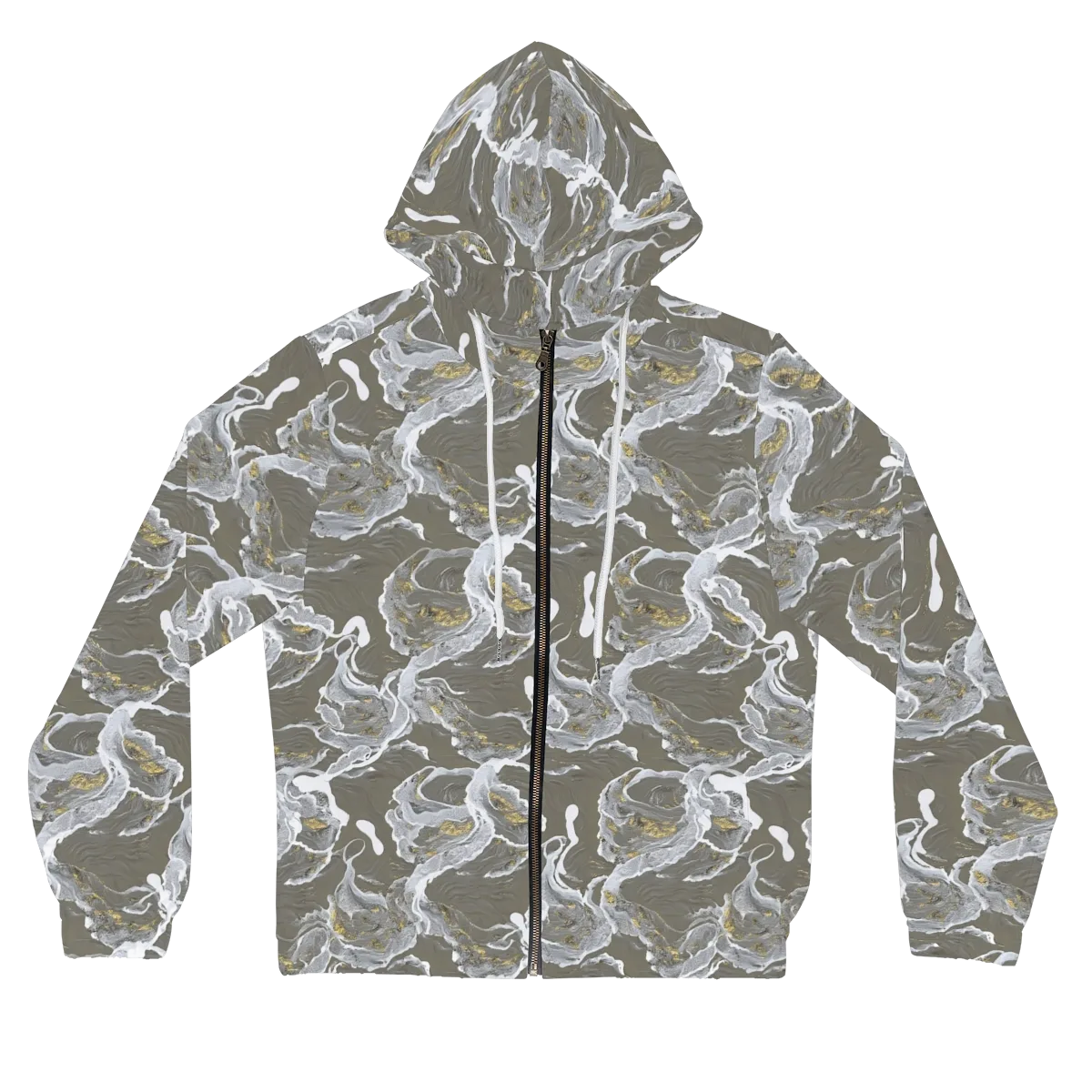 Gilded Koi on Women's Full-Zip Hoodie — Front