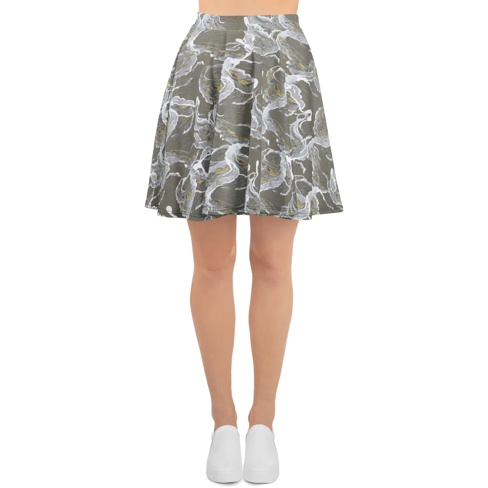 Gilded Koi on Skater Skirt — Front