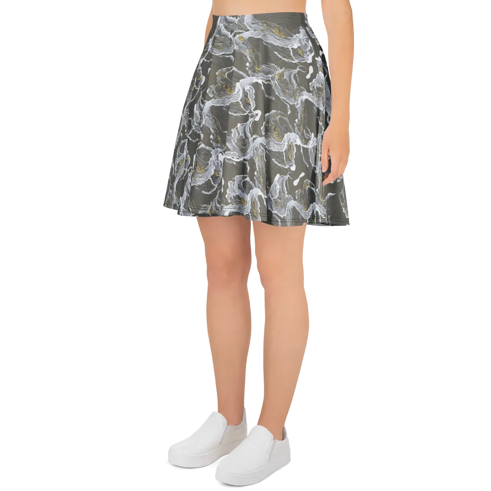 Gilded Koi on Skater Skirt — Left