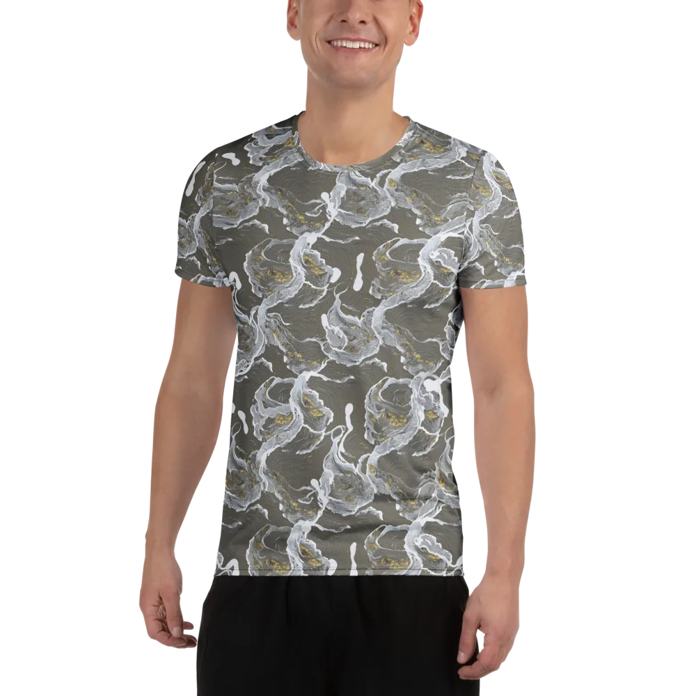 Gilded Koi on Men's Athletic T-Shirt — Front