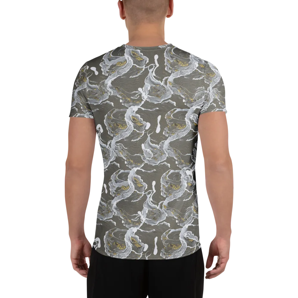 Gilded Koi on Men's Athletic T-Shirt — Back