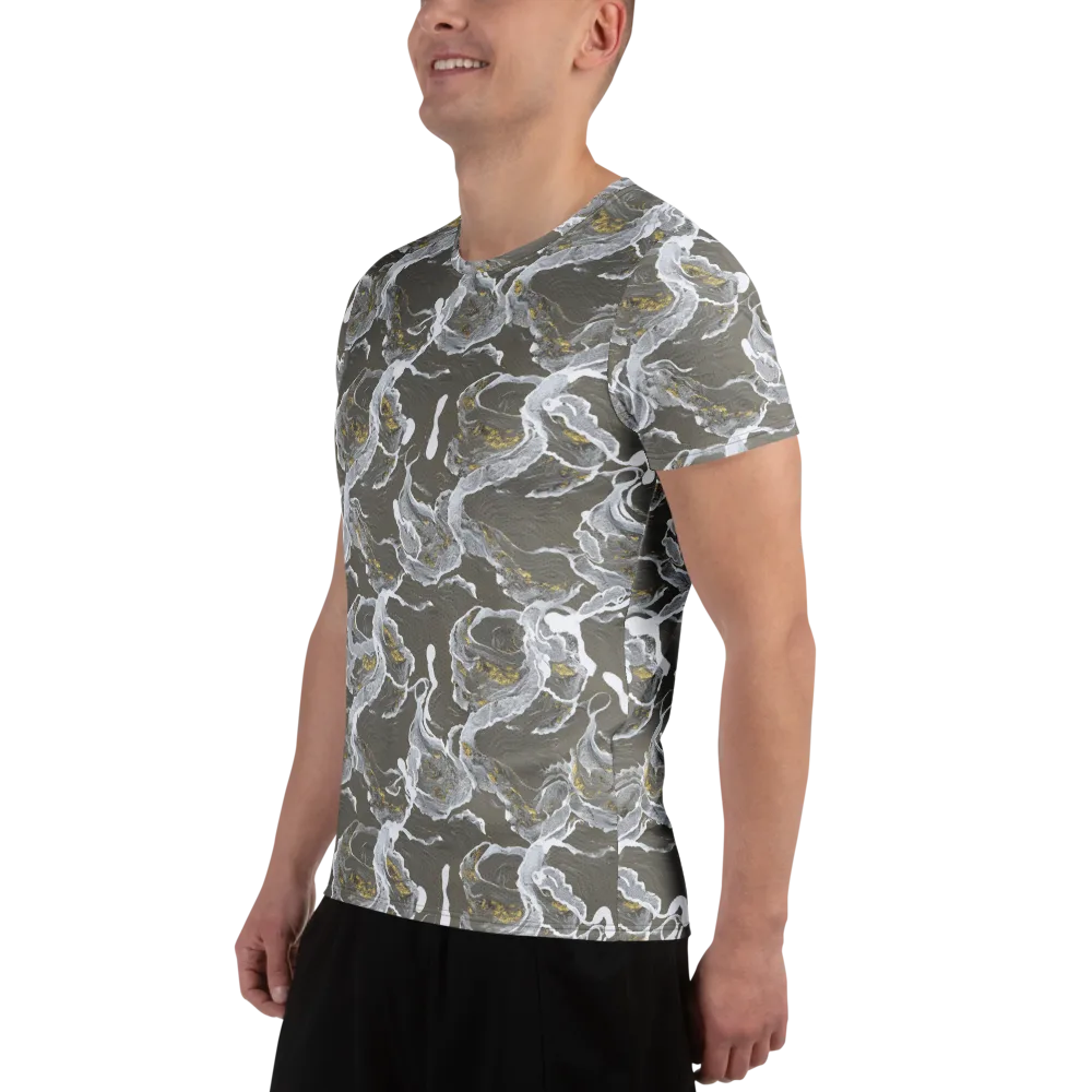 Gilded Koi on Men's Athletic T-Shirt — Left