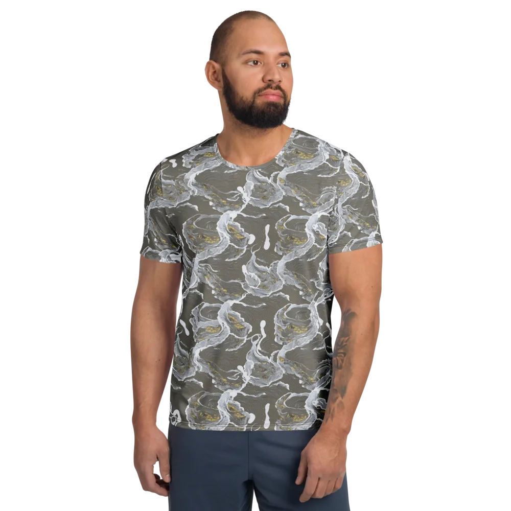 Gilded Koi on Men's Athletic T-Shirt — Front