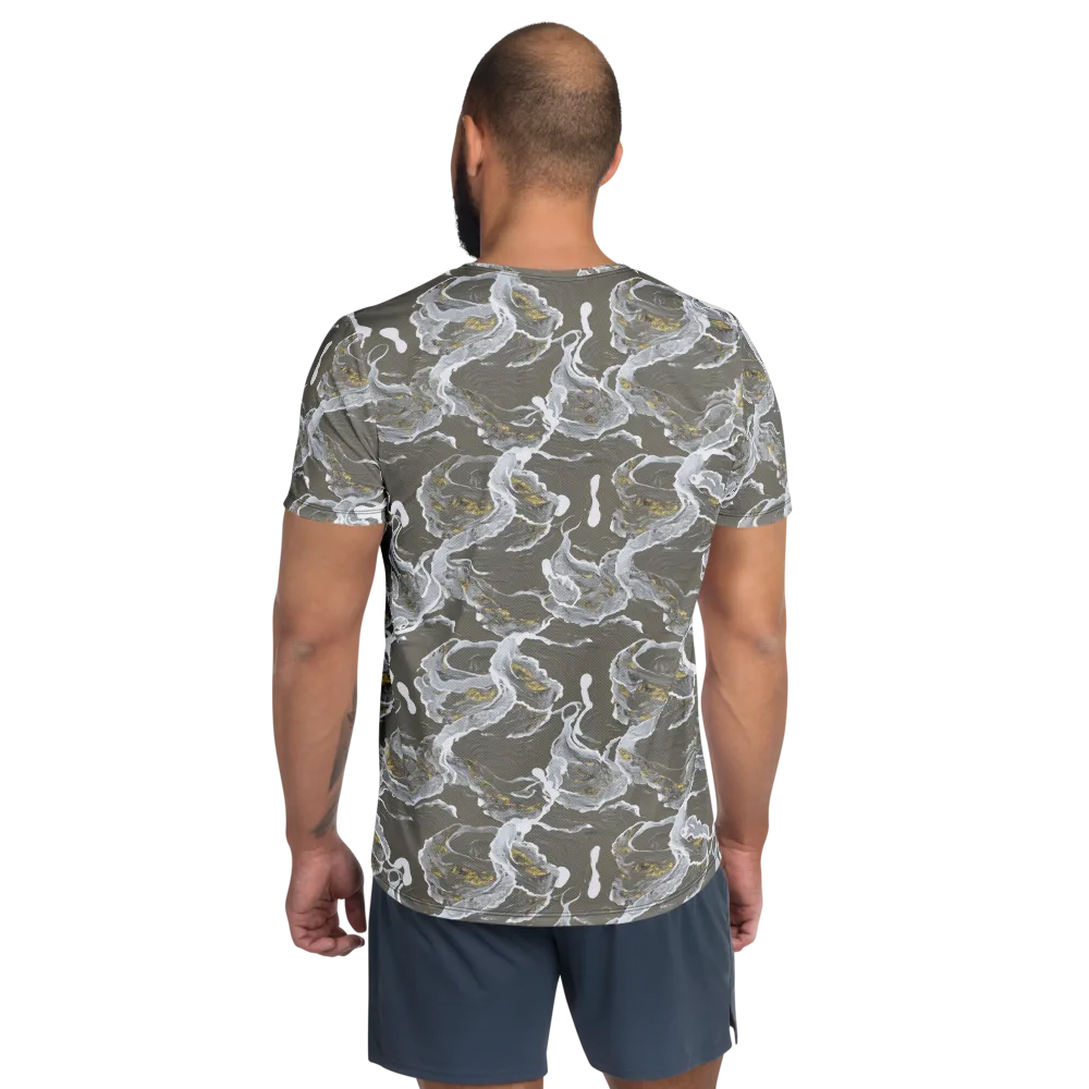 Gilded Koi on Men's Athletic T-Shirt — Back