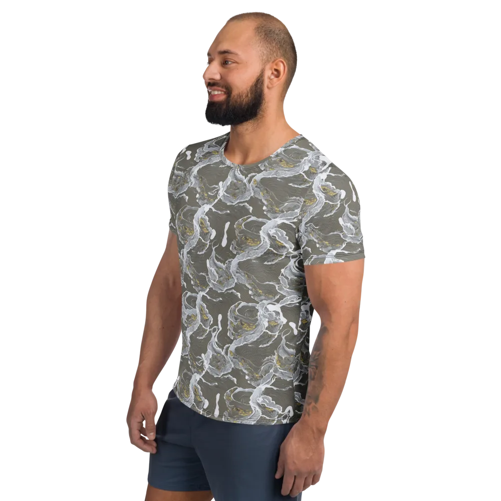 Gilded Koi on Men's Athletic T-Shirt — Left