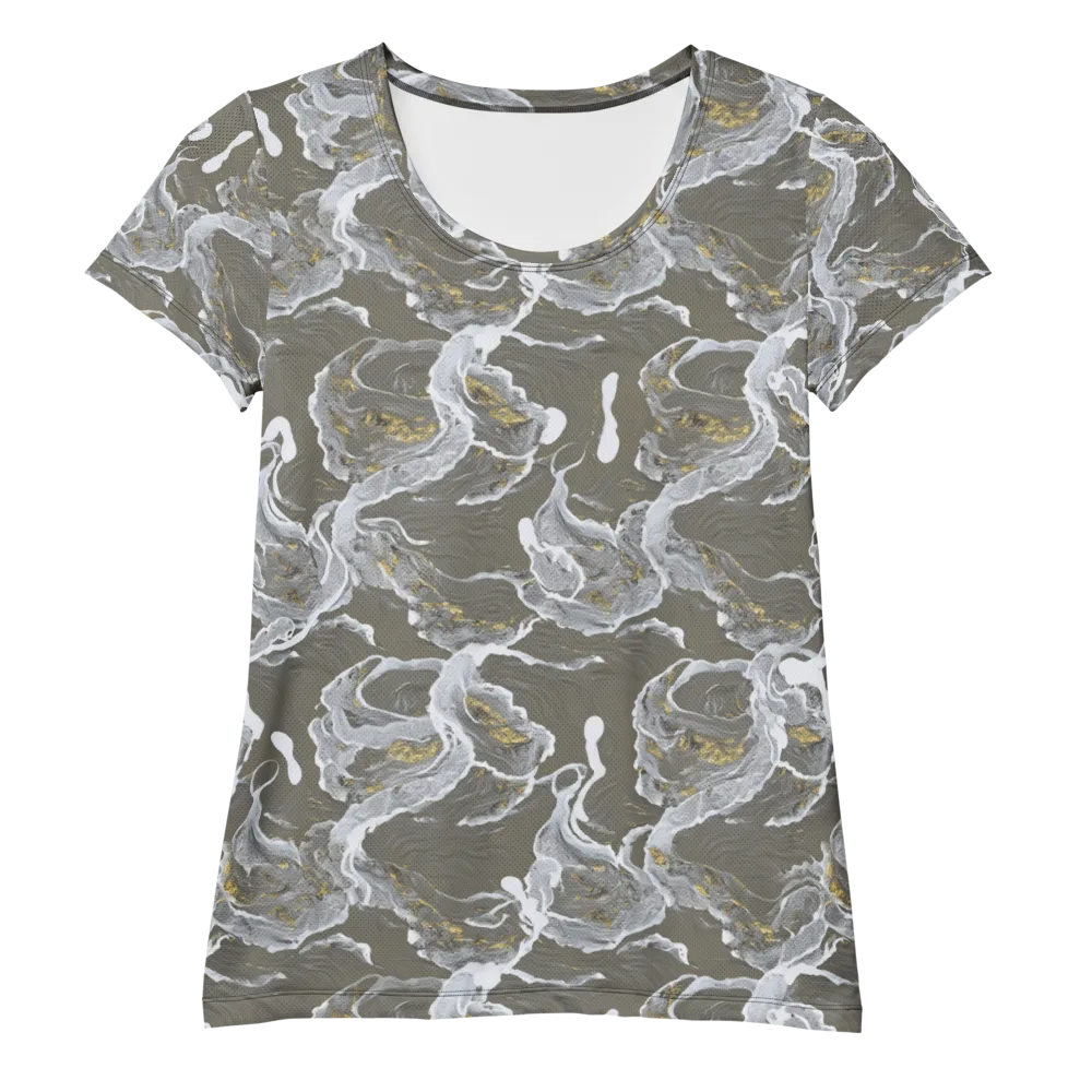 Gilded Koi on Women's Athletic T-Shirt — Front