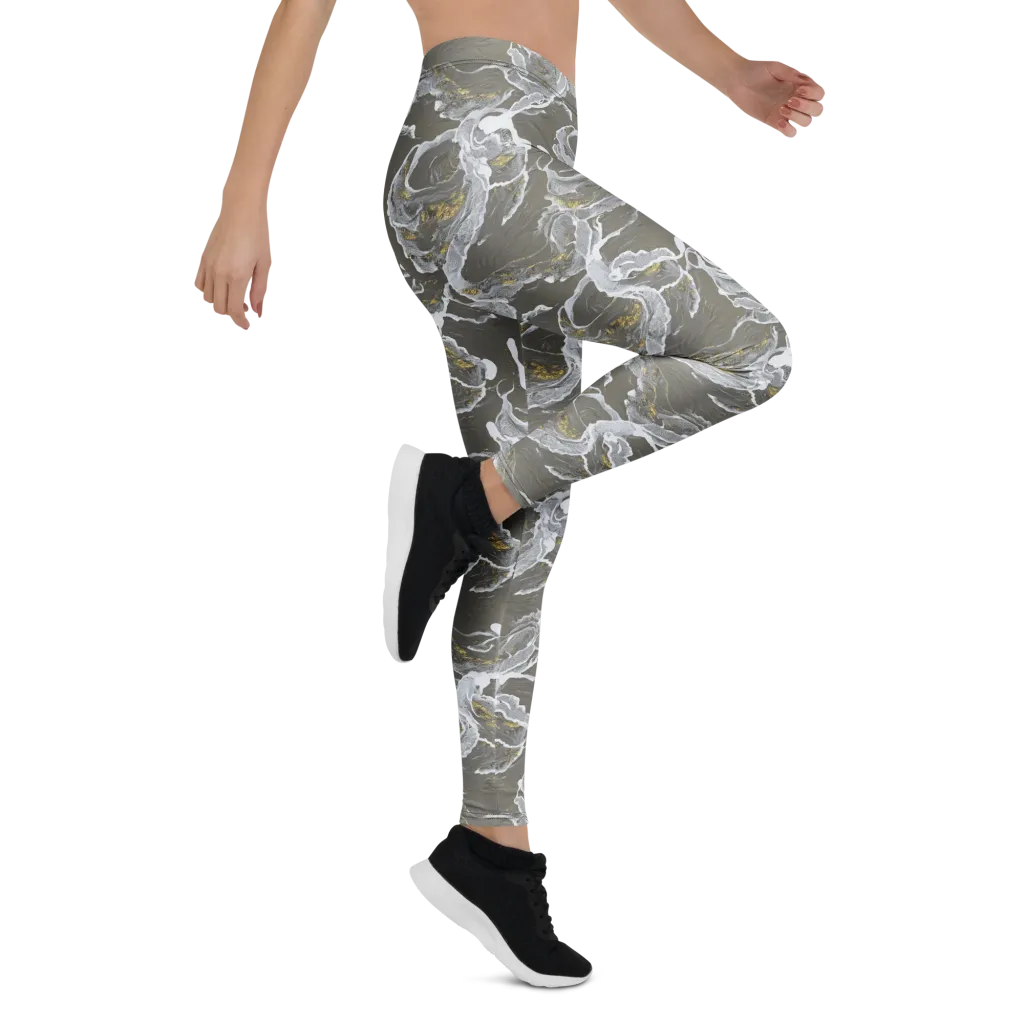 Gilded Koi on Leggings — Right