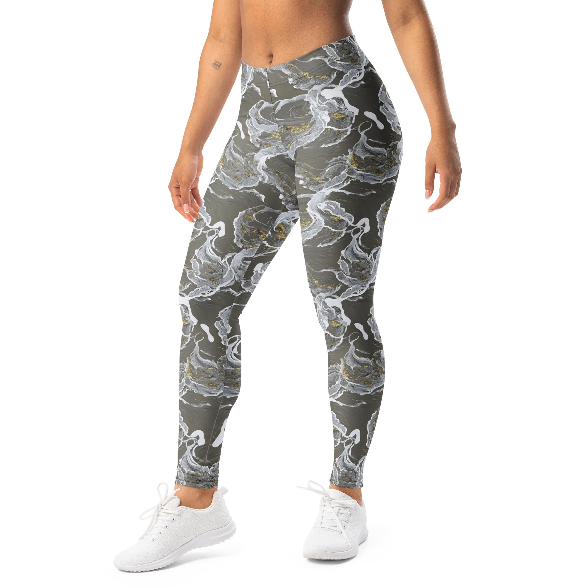 Gilded Koi on Leggings — Left Front