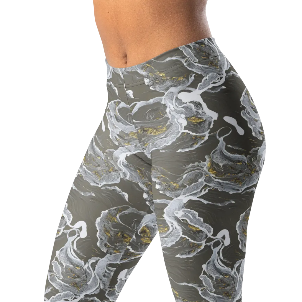 Gilded Koi on Leggings — Left Front