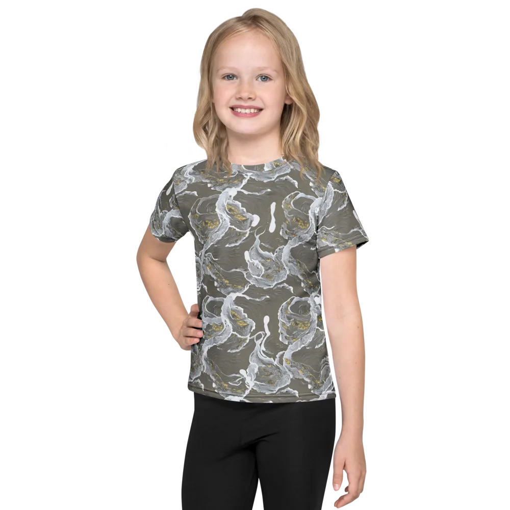Gilded Koi on Kids Crew Neck T-Shirt — Front