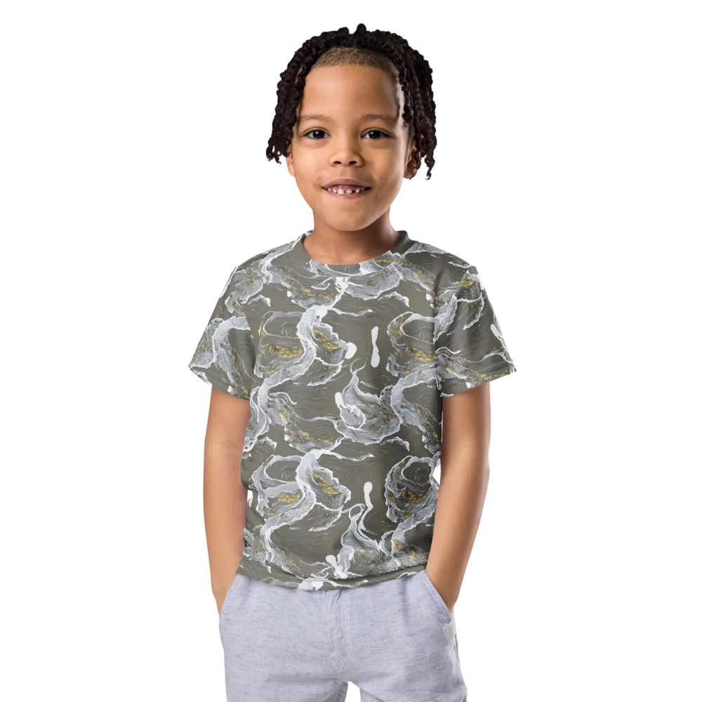 Gilded Koi on Kids Crew Neck T-Shirt — Front