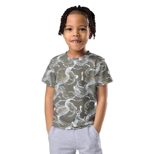 Gilded Koi on a Kids Crew Neck T-Shirt