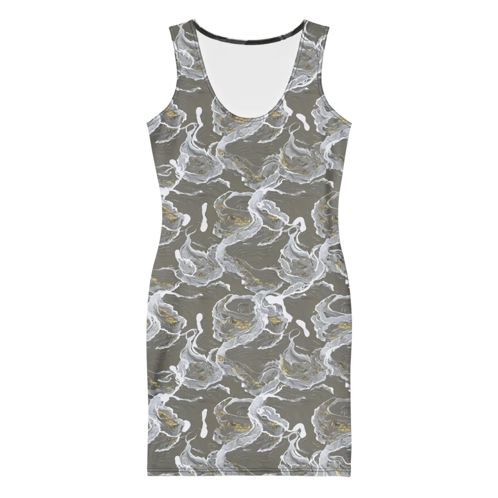 Gilded Koi on Bodycon Dress — Front