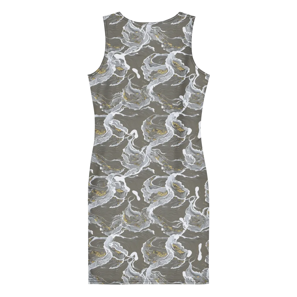 Gilded Koi on Bodycon Dress — Back