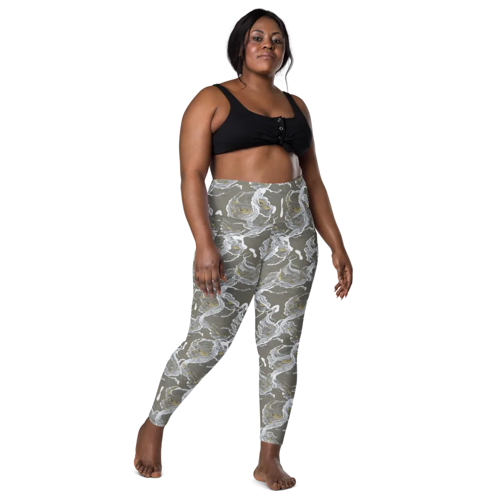 Gilded Koi on Leggings with Pockets — Front