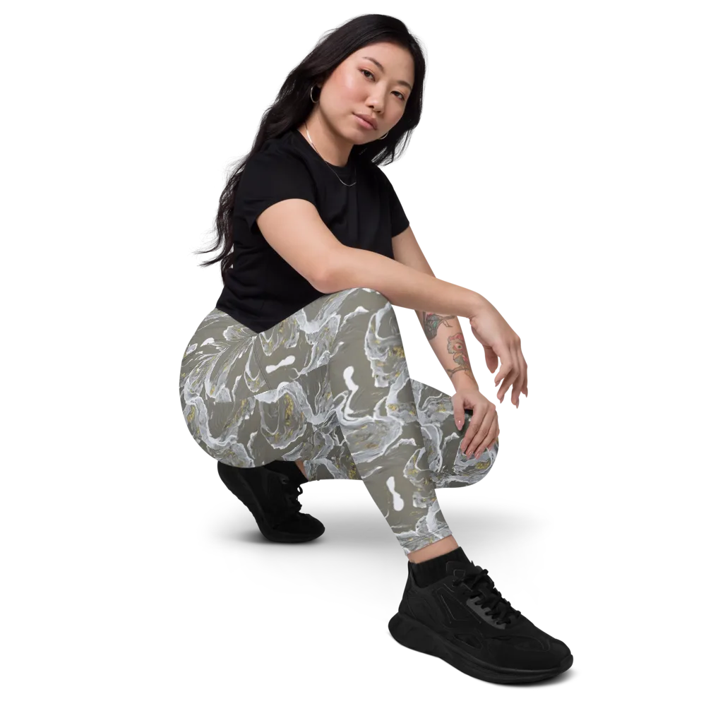 Gilded Koi on Leggings with Pockets — Right Front