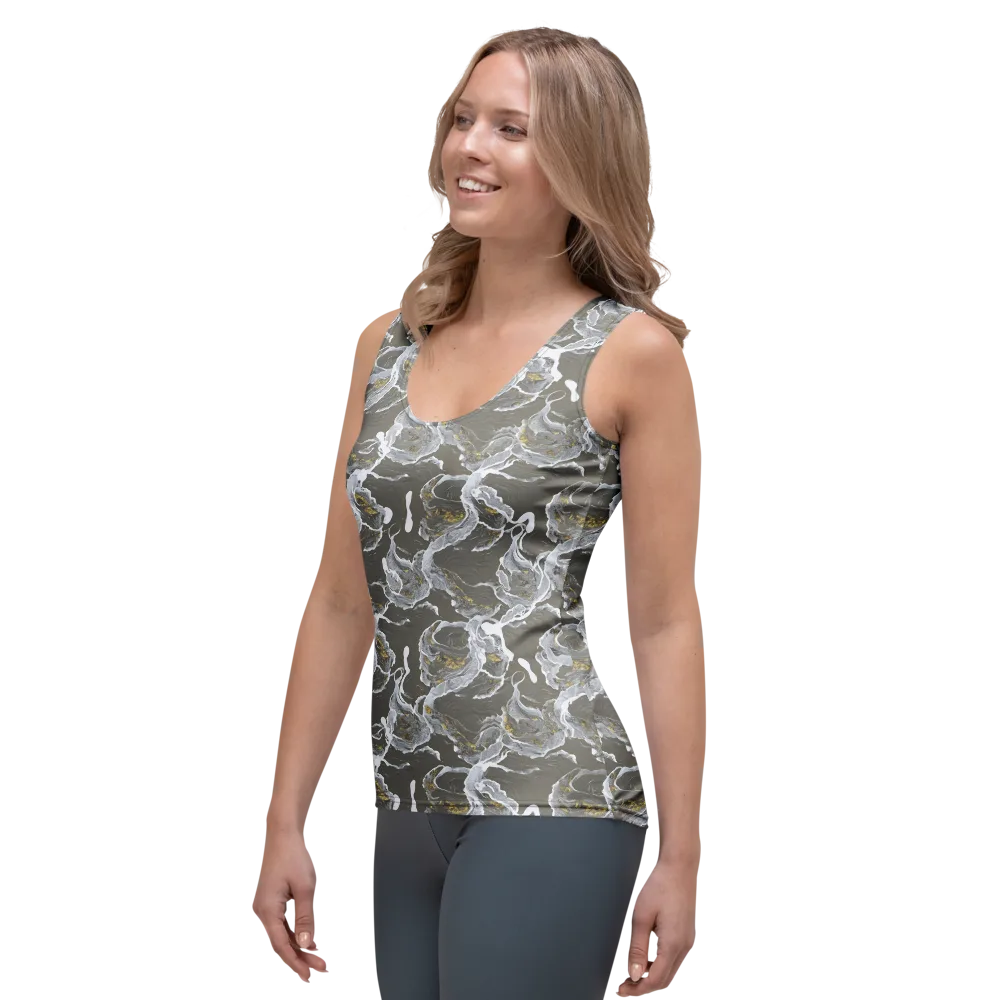 Gilded Koi on Women's Tank Top — Left Front