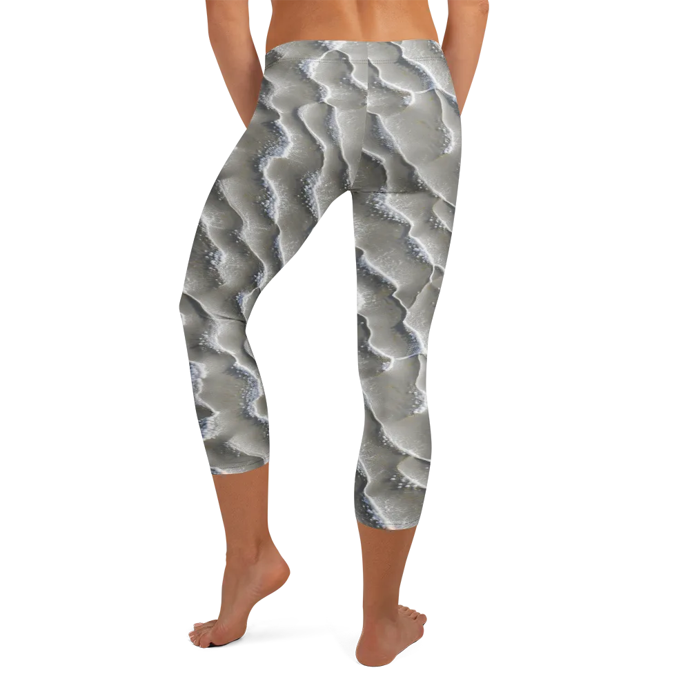 Moonlit Shoals on Capri Leggings — Back