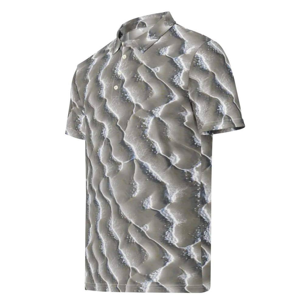 Moonlit Shoals on Men's Slim Fit Polo Shirt — Left Front