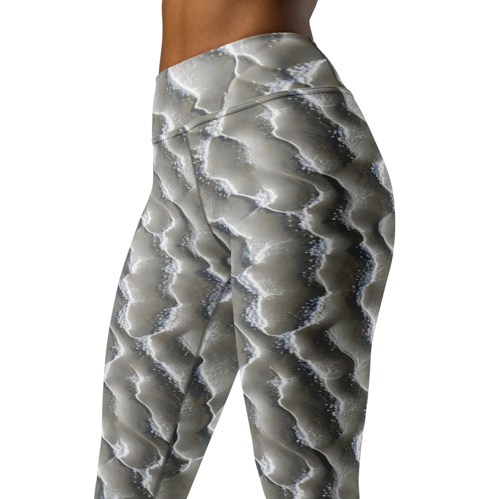Moonlit Shoals on Yoga Leggings — Left Front