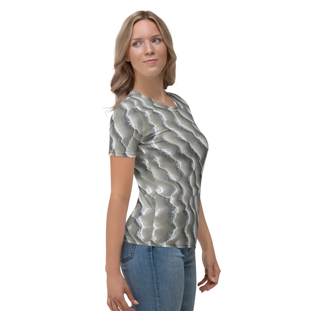 Moonlit Shoals on Women's Crew Neck T-Shirt — Right