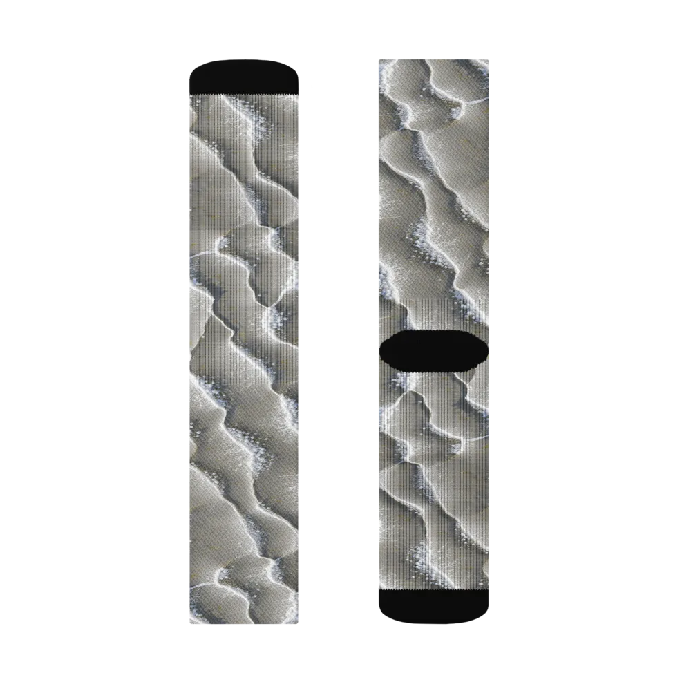 Moonlit Shoals on Socks — Left Sock