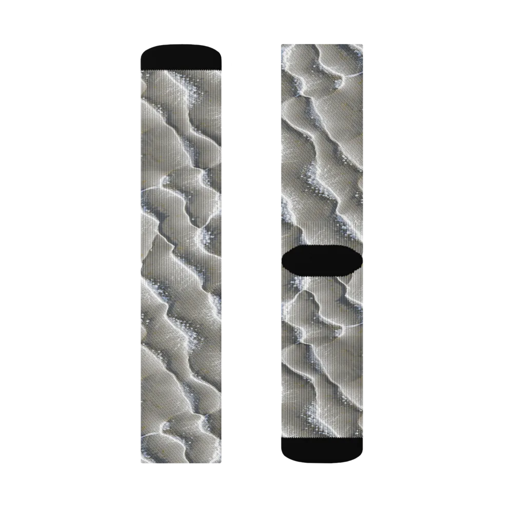 Moonlit Shoals on Socks — Right Sock