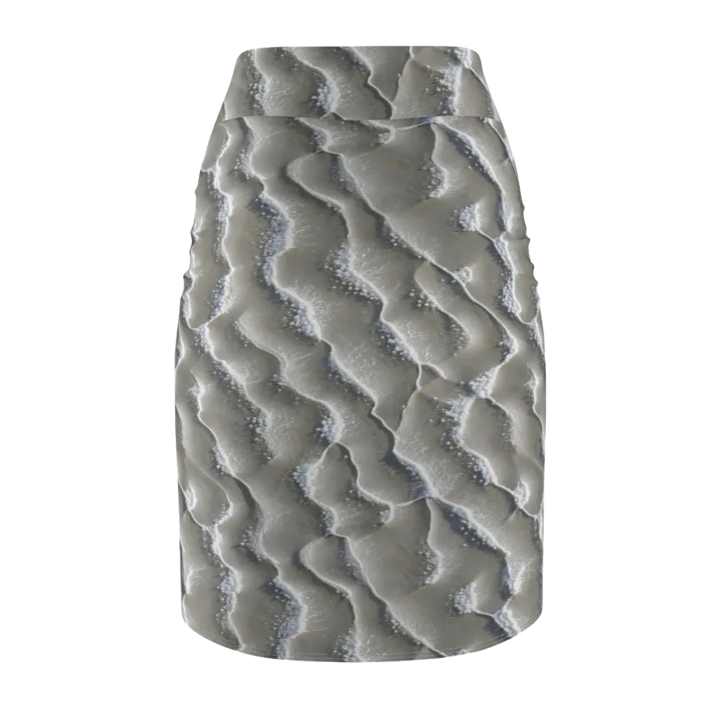 Moonlit Shoals on Pencil Skirt — Back